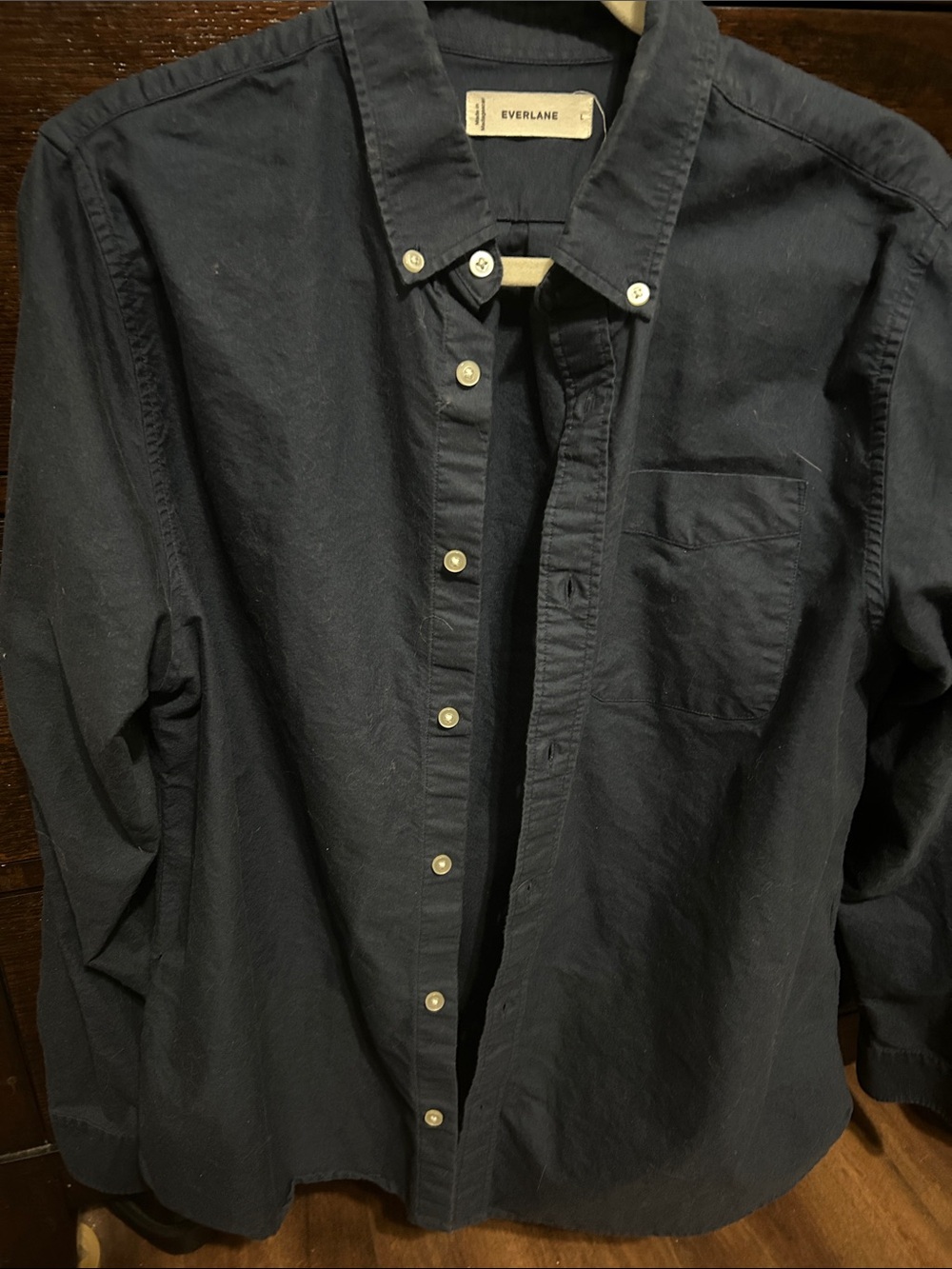 Everlane Navy Button-Down Oxford Shirt
